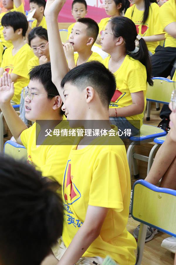父母情绪管理课体会心得