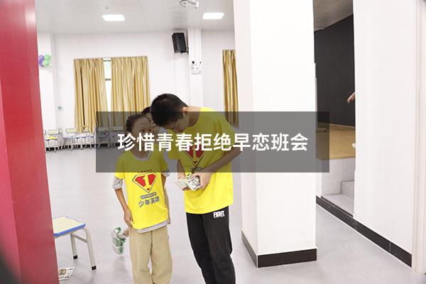 珍惜青春拒绝早恋班会