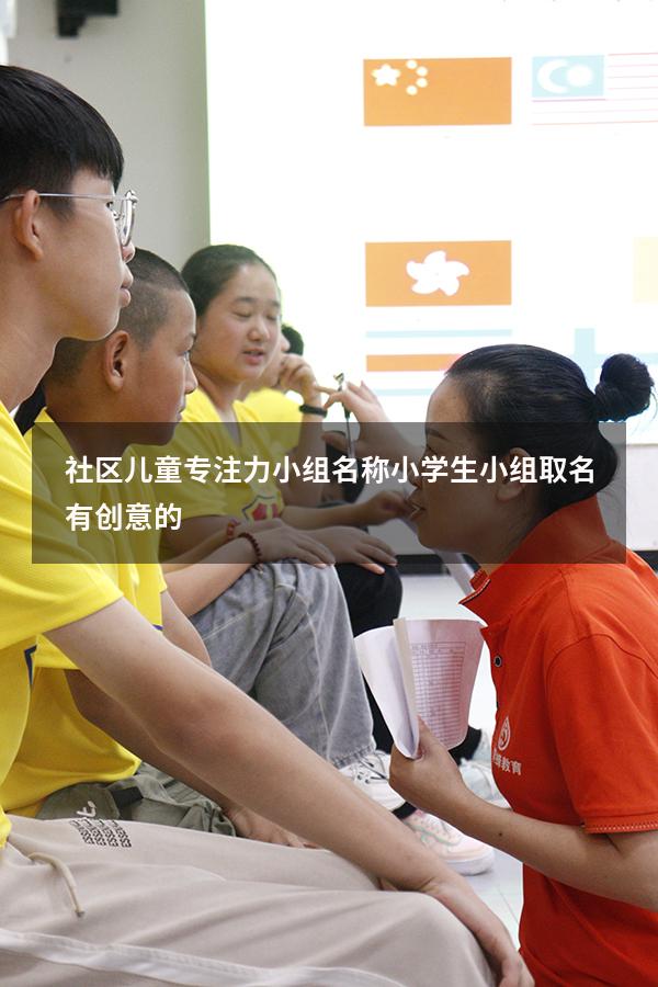社区儿童专注力小组名称（小学生小组取名有创意的）