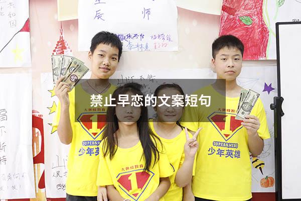 禁止早恋的文案短句