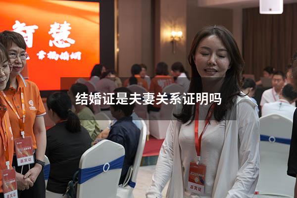 结婚证是夫妻关系证明吗