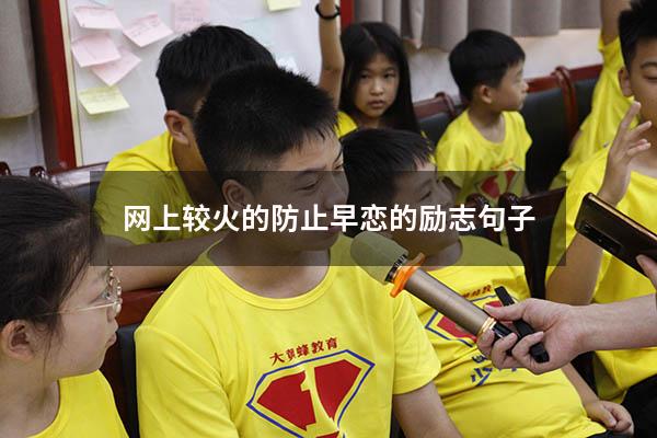 网上较火的防止早恋的励志句子