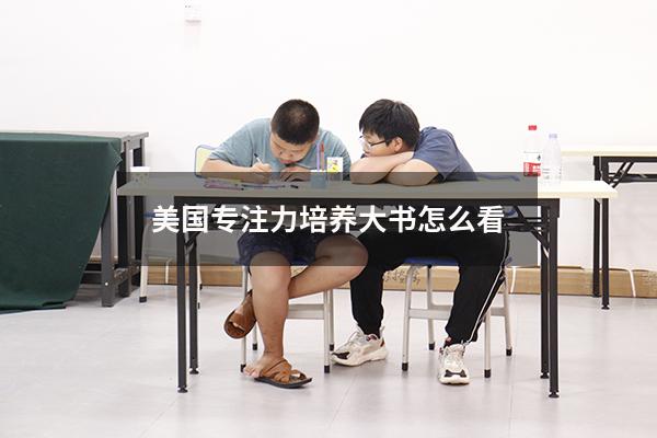 美国专注力培养大书怎么看
