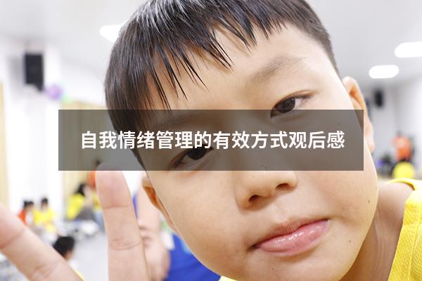 自我情绪管理的有效方式观后感