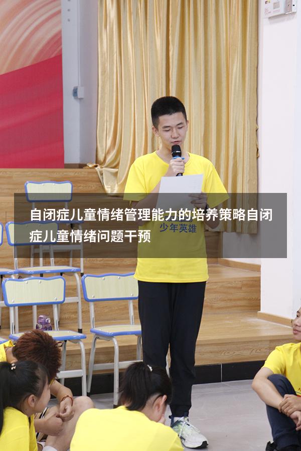 自闭症儿童情绪管理能力的培养策略（自闭症儿童情绪问题干预）