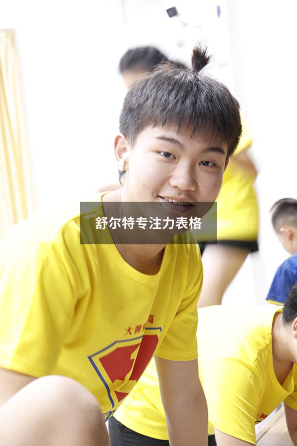 舒尔特专注力表格