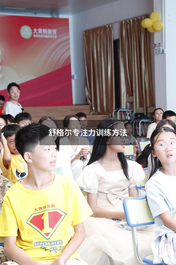 舒格尔专注力训练方法