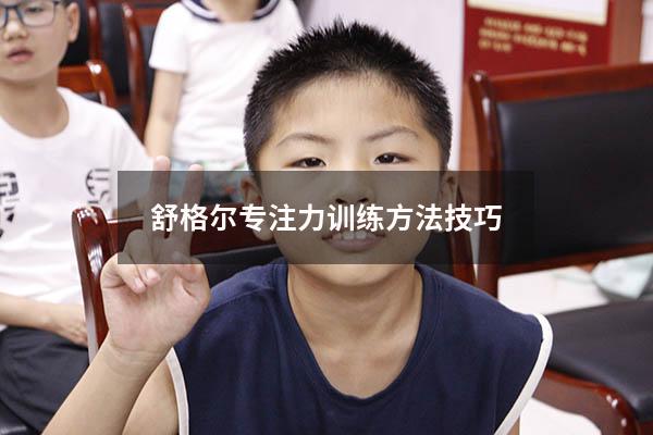 舒格尔专注力训练方法技巧