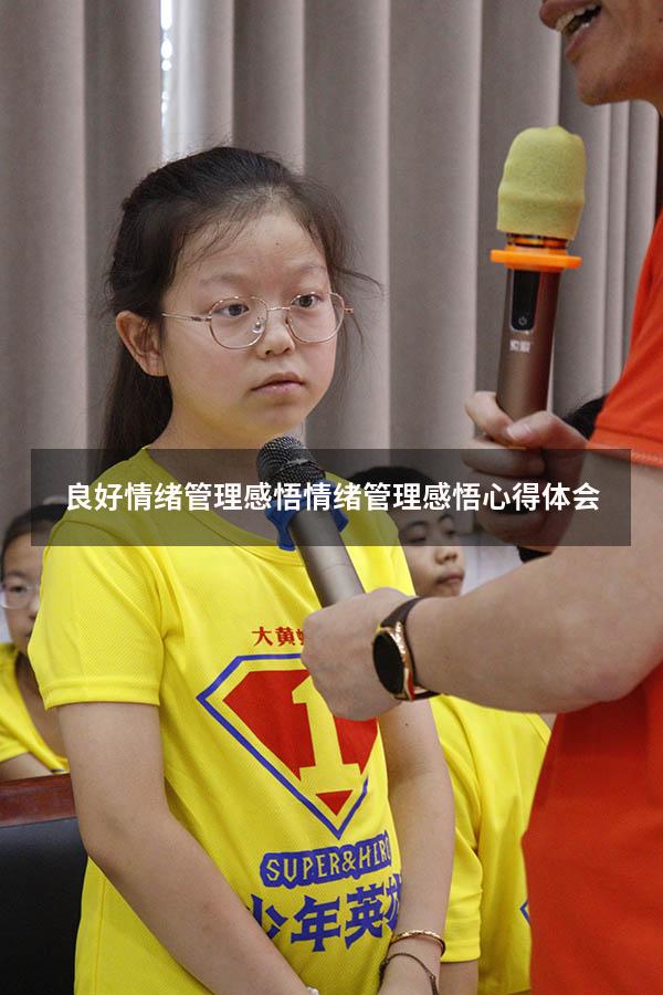 良好情绪管理感悟（情绪管理感悟心得体会）