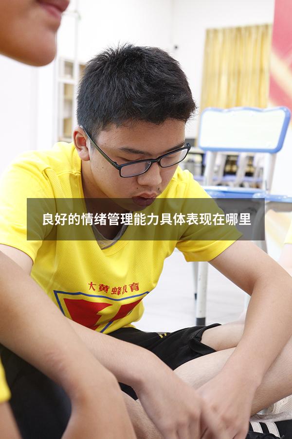 良好的情绪管理能力具体表现在哪里