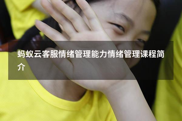 蚂蚁云客服情绪管理能力（情绪管理课程简介）