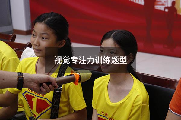 视觉专注力训练题型
