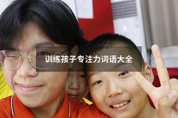 训练孩子专注力词语大全