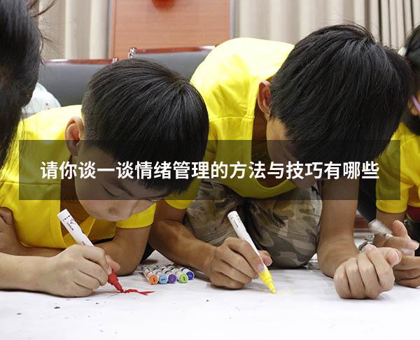 请你谈一谈情绪管理的方法与技巧有哪些