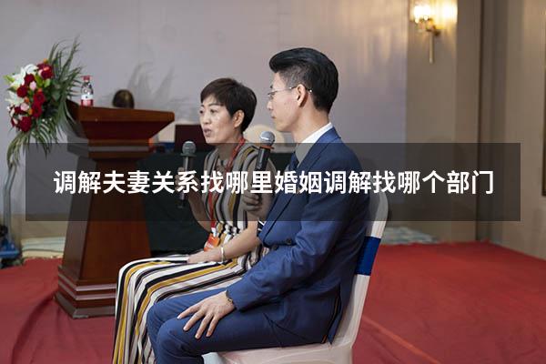 调解夫妻关系找哪里（婚姻调解找哪个部门）