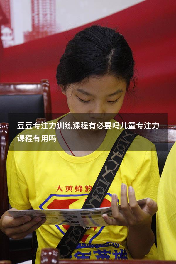 豆豆专注力训练课程有必要吗（儿童专注力课程有用吗）