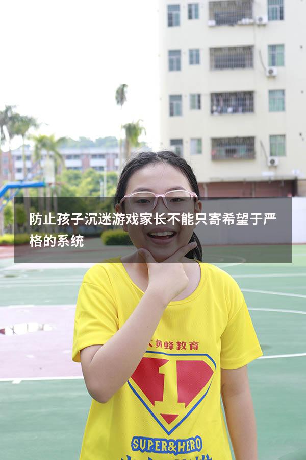 防止孩子沉迷游戏家长不能只寄希望于严格的系统
