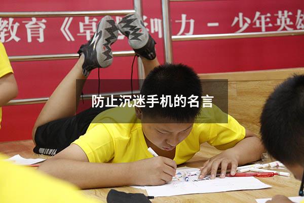 防止沉迷手机的名言