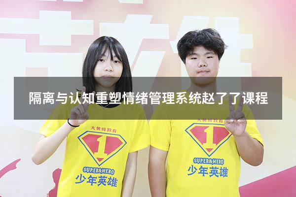 隔离与认知重塑情绪管理系统赵了了课程
