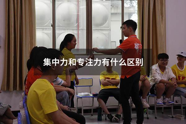 集中力和专注力有什么区别
