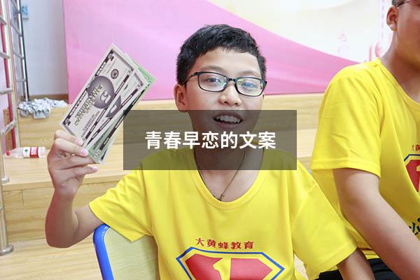 青春早恋的文案