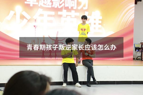 青春期孩子叛逆家长应该怎么办