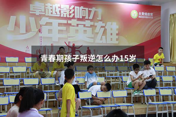 青春期孩子叛逆怎么办15岁