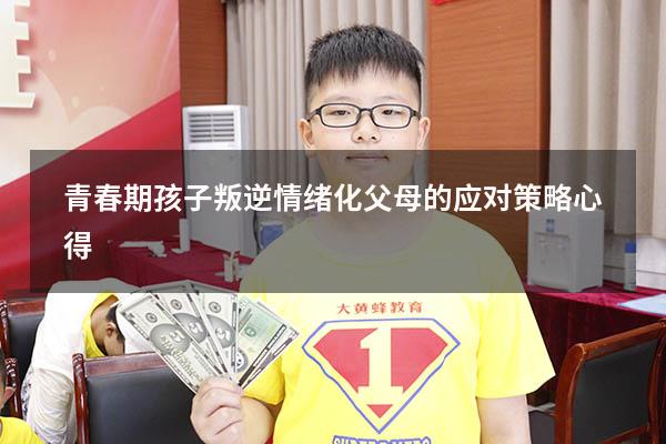 青春期孩子叛逆情绪化父母的应对策略心得