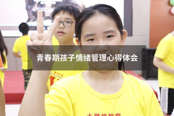 青春期孩子情绪管理心得体会