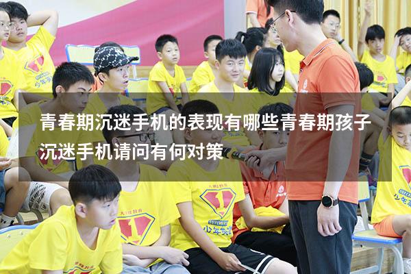 青春期沉迷手机的表现有哪些（青春期孩子沉迷手机请问有何对策）