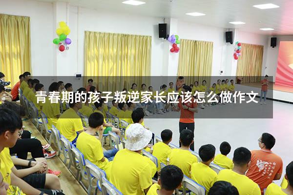 青春期的孩子叛逆家长应该怎么做作文
