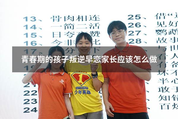 青春期的孩子叛逆早恋家长应该怎么做