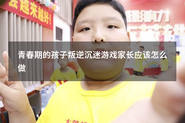 青春期的孩子叛逆沉迷游戏家长应该怎么做