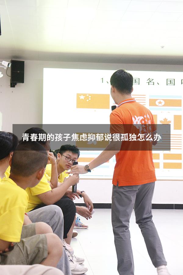 青春期的孩子焦虑抑郁说很孤独怎么办
