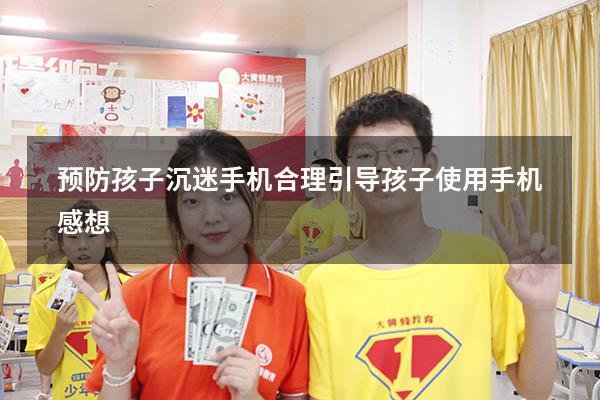 预防孩子沉迷手机合理引导孩子使用手机感想