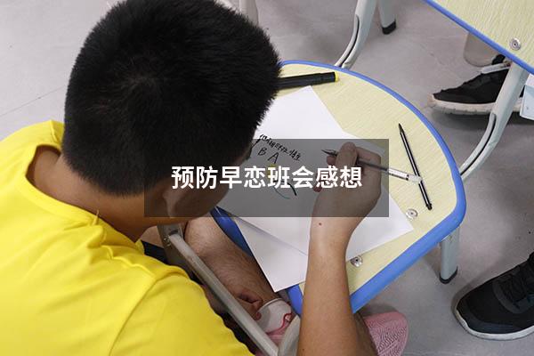 预防早恋班会感想
