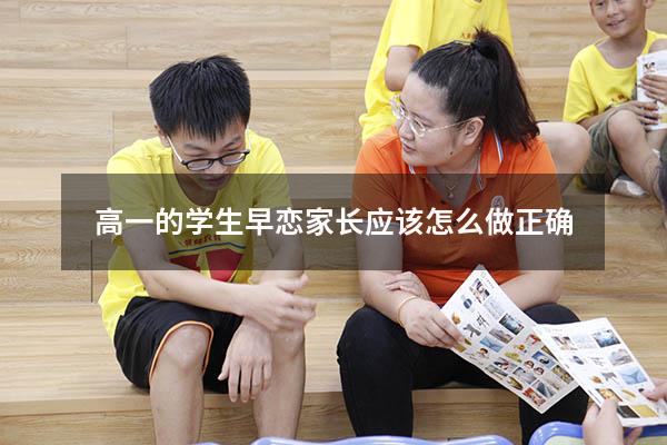 高一的学生早恋家长应该怎么做正确