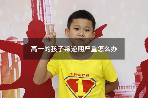 高一的孩子叛逆期严重怎么办