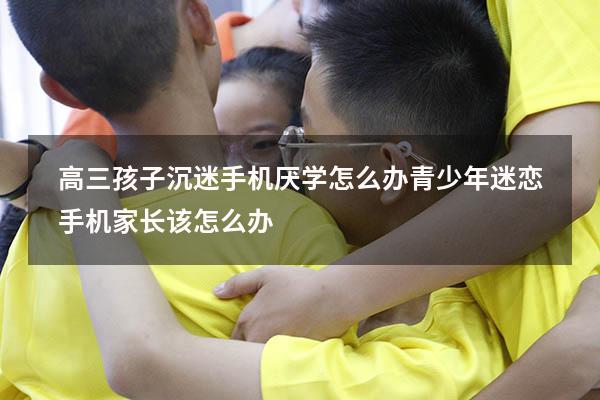 高三孩子沉迷手机厌学怎么办（青少年迷恋手机家长该怎么办）