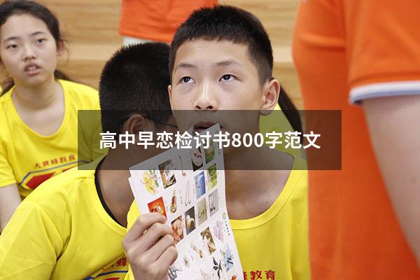 高中早恋检讨书800字范文