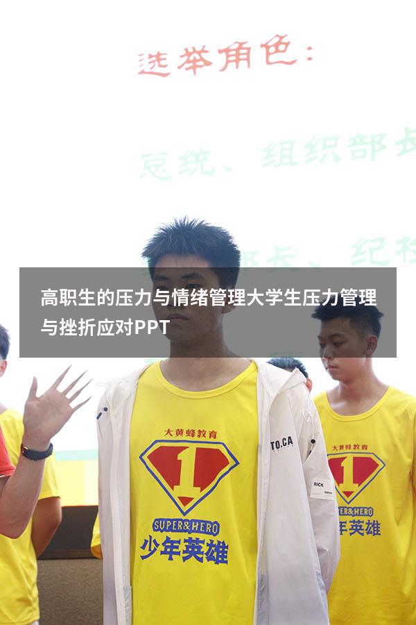 高职生的压力与情绪管理（大学生压力管理与挫折应对PPT）