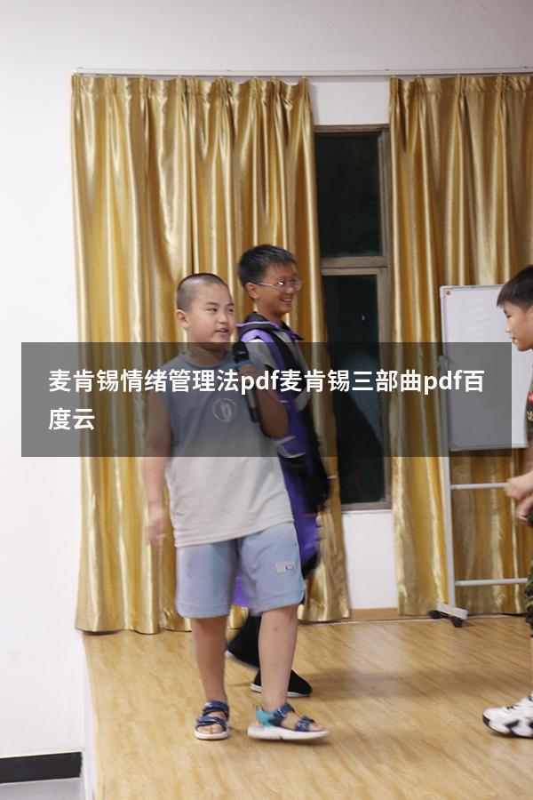 麦肯锡情绪管理法pdf（麦肯锡三部曲pdf百度云）