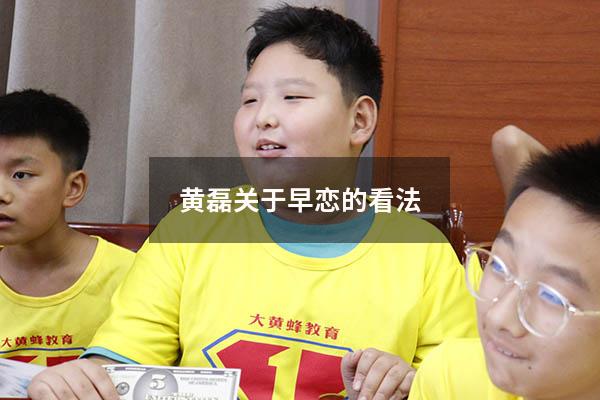 黄磊关于早恋的看法
