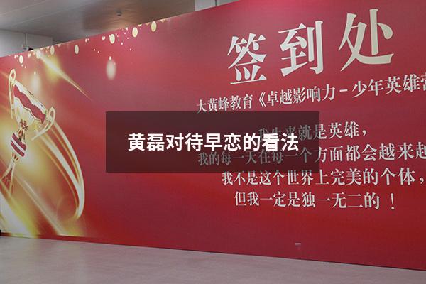 黄磊对待早恋的看法